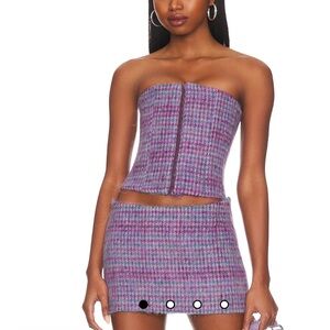 Danielle Guizio tweed corset and skirt set